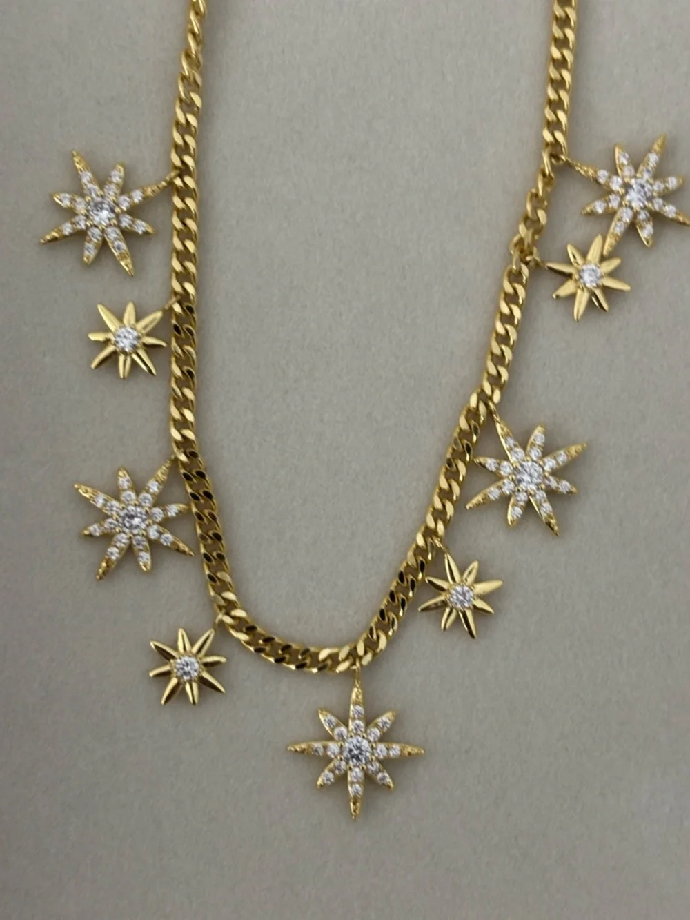 Gold Starburst Pendant Necklace - Women's Jewelry - Picture 4 of 4